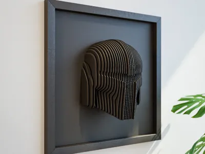 2025-02-22_0f7282d8bc0c7 Star Wars Layered Wall Art – Mandalorian Helmet