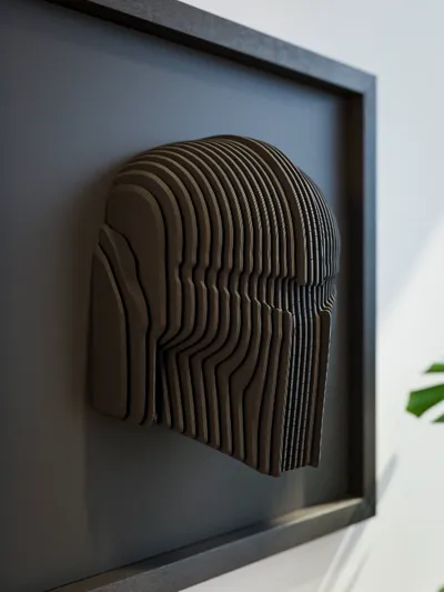 Star Wars Layered Wall Art – Mandalorian Helmet