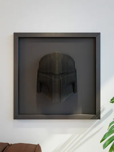 Star Wars Layered Wall Art – Mandalorian Helmet